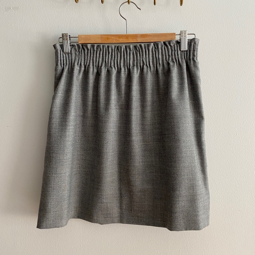 J Crew Linen Cotton City Skirt - Gray - Size 2
